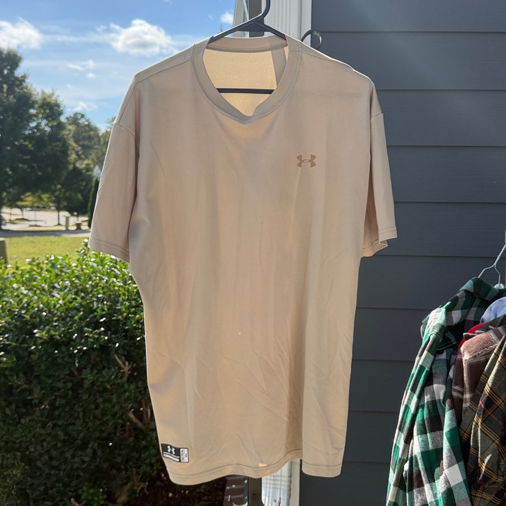 Under Armour Tan Short-Sleeve Shirt